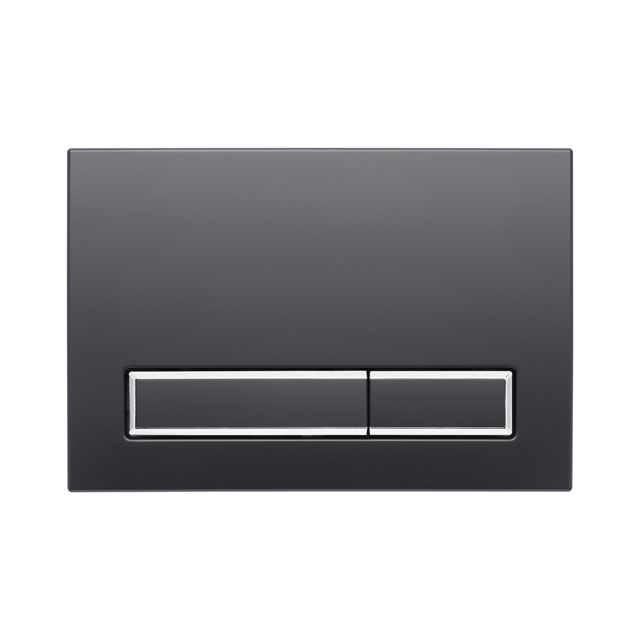 KK-POL 350/PPC/090-00-00 (SPP/091/0.1/K) M08 V1 Пластиковая панель смыва для инсталляции, цвет черный матовый/хром глянец