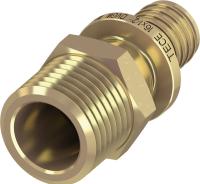 TECE 765503 TECEflex Соединение прямое с ниппелем TECEflex 20 х 1/2'', латунь