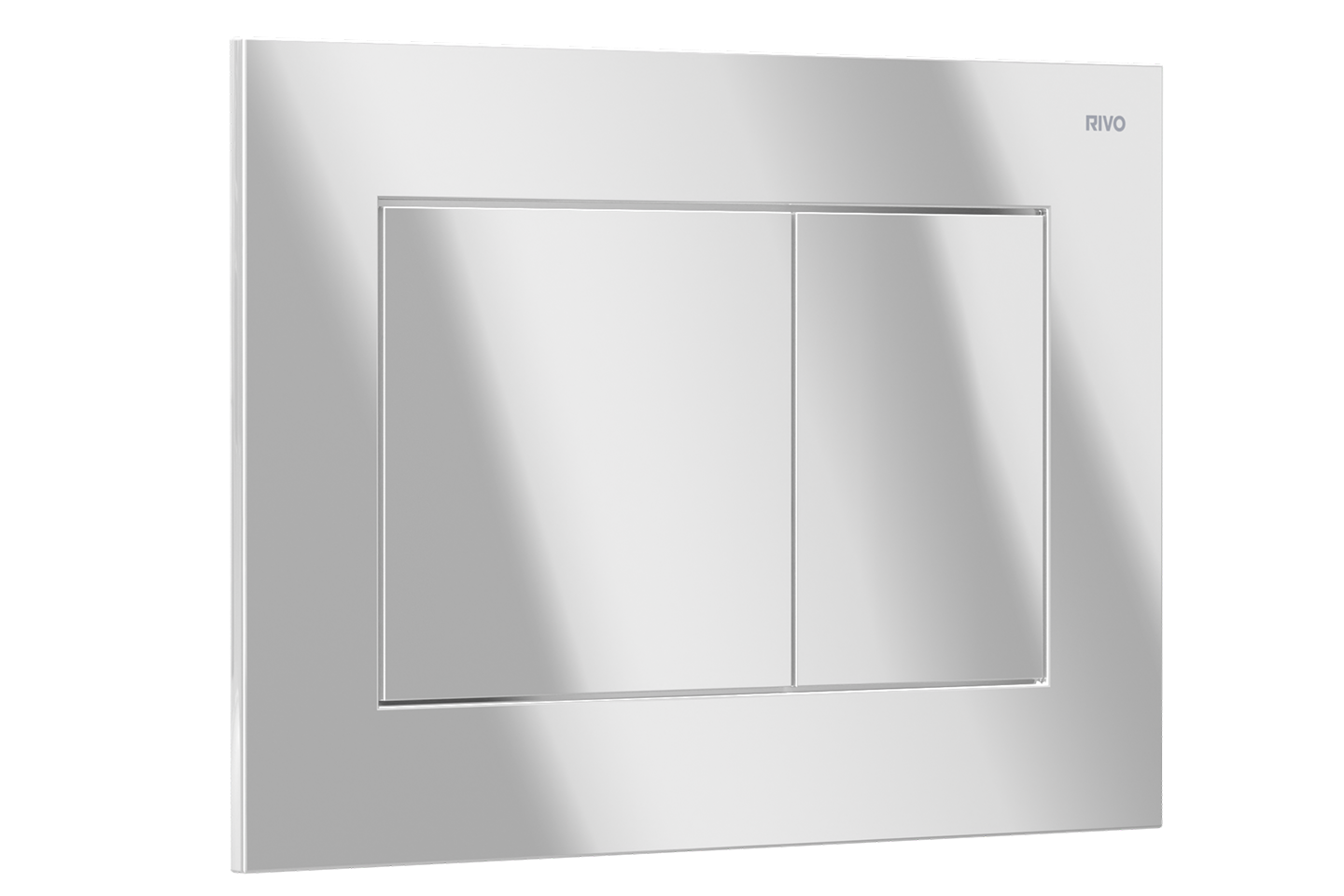 RIVO 302002 Touch Line Пластиковая панель смыва унитаза для системы двойного смыва, хром глянцевый