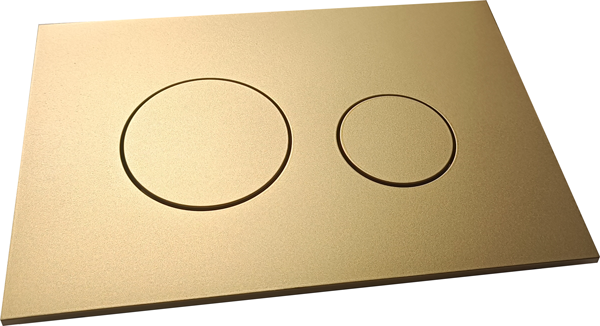 TCprofi TC92AUM CRAFT Панель смыва с двумя клавишами для инсталляции TECE, серия Loop, цвет золото матовое
