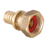 HEIMSHAFT 89216672 ProfiThermROHR Соединение прямое с накидной гайкой  16x1/2", с гильзой, латунь