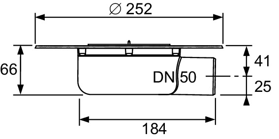 TECE 3601401 TECEdrainpoint S Сифон DN 50, для террасы, с универсальным фланцем  Seal System