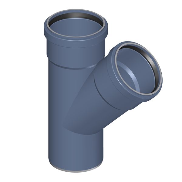 POLOPLAST P2211 POLO-KAL NG Тройник PKEA DN/OD 90/90, 45°, синий