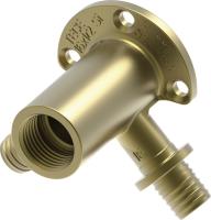 TECE 708628 TECEflex Тройник угловой с настенным креплением, удлиненный, 16 х 1/2'' х 16, бронза