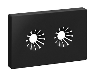 Розетка для узлов нижнего подключения 35 мм, Ø 16-20 мм, черная матов.