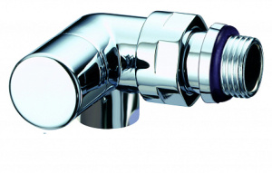 Вентиль запорный трехосевой левосторонний TopFAR 1/2" ВР, EPDM, серебро