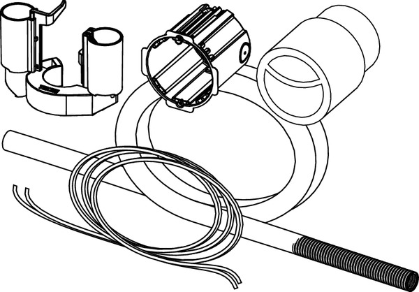 TECE 9240976 TECEflushpoint Комплект подключения пневматической панели смыва для бачка Uni