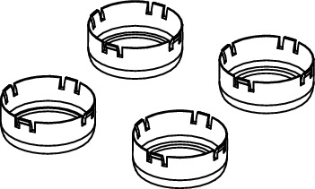 TECE 9820394 Комплект ограничительных колец для сливного бачка толщиной 8,5 см
