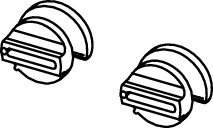 TECE 9820018 TECEprofil Зажимы съемной крышки (2 шт.)