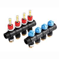 TECE 77390040 TECEfloor Коллектор пластиковый  для поверхностного отопления с индикатором потока, 4 контура