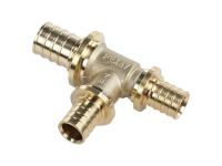 РЕХАУ 11080851001 RAUTITAN MX Тройник с уменьшенным боковым и торцевым проходами 25-20-20, DZR латунь