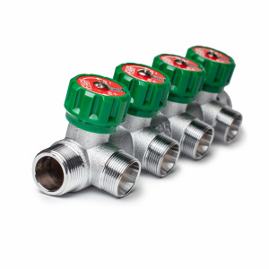 Коллектор регулирующий 3/4", 4 отвода М24х19 FAR