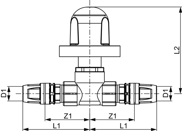 TECE 8780020 TECElogo Шаровый кран скрытого монтажа 20 с рукояткой