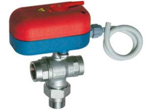 Кран шаровой 3-х ход., 1' ВР-ВР  с сервоприводом  код 3011 (24В,180 сек.)