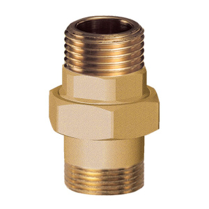 FAR FC 5143 114  Прямое трехсоставное соединение, латунь без покрытия (НР-НР), 1 1/4"