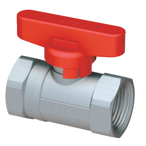 Кран шаровой хромир. 1/2' ВР-ВР, (бабочка, красн.)