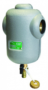 Сепаратор шлама (дешламатор) 1 1/4", с магнитом, со сливным краном, в теплоизоляции FAR