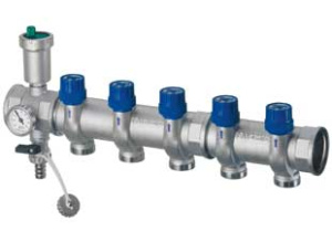 FAR FK 3920 11206 MultiFAR Коллектор запорный 1 1/2"(ВР-НР) с 6 отв. М33х1,5 для труб 20-26