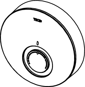 TECE 77400011 TECEfloor Дизайнерская панель комнатного термостата TECEfloor DT, наружная часть, стекло белое, корпус серый