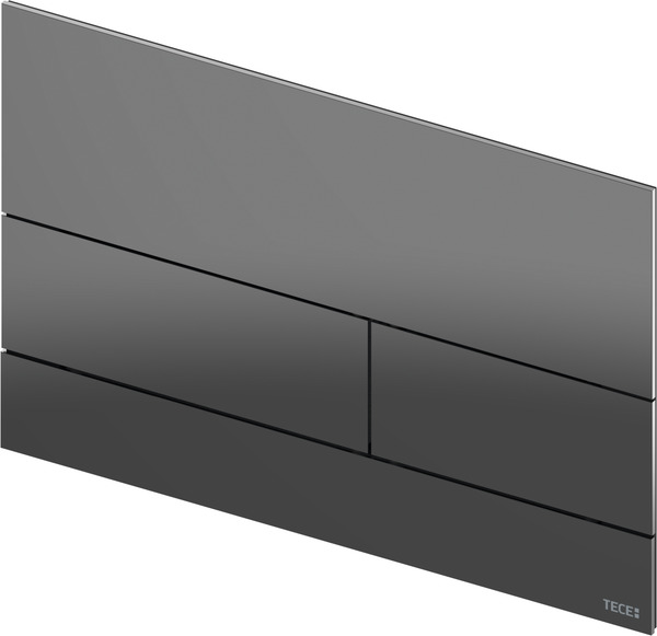 TECE 9240837 TECEsquare II Металлическая панель смыва унитаза для системы с двойным смывом, цвет глянец, черный хром hansgrohe/AXOR