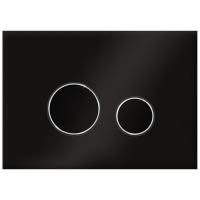 KK-POL 350/PPC/182-00-00(SPP/163/0/K) Vitrum Grande V1 Orbis Стеклянная панель смыва для инсталляции, цвет стекло черное/хром глянец