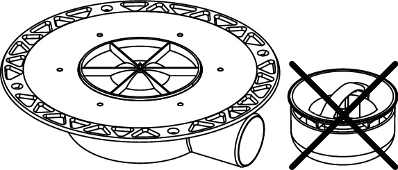 TECE 3601401 TECEdrainpoint S Сифон DN 50, для террасы, с универсальным фланцем  Seal System