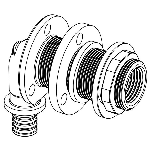 РЕХАУ 14564191001 RAUTITAN RX+ Угольник настенный для ДСП 16-Rp1/2X35, бронза