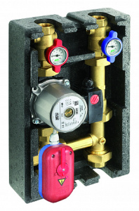 Группа быстрого монтажа 1", 3-хходовой смесительный кран, теплоизоляция, под насос 180 мм FAR