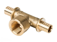 HEIMSHAFT 89216742 ProfiThermROHR Тройник 90* с внутренней резьбой 16x1/2"x16, с гильзами, латунь