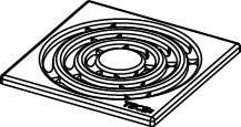 TECE 3665002 TECEdrainpoint S Декоративная решетка, нержавеющая сталь, 100х100 мм