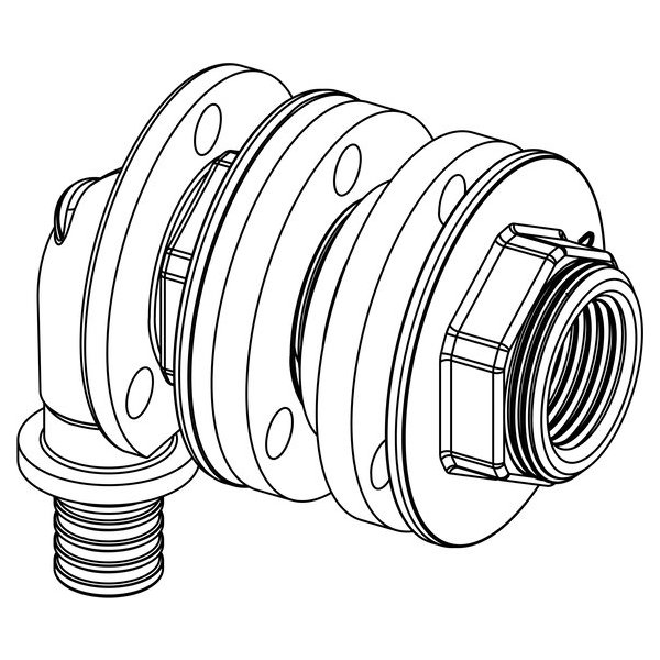 РЕХАУ 14563791001 RAUTITAN RX+ Угольник настенный для подсоед. к монтажн.узлам 16-Rp1/2x55, бронза
