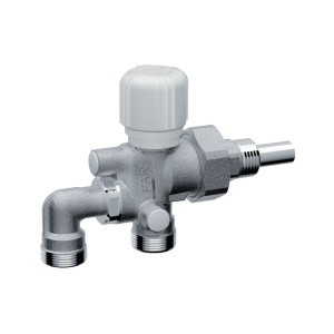 Термоузел прямой,с байспас.лин., М24х19, 1"лев.резьба, межцентр.расстоян.40-50mm