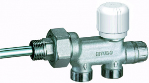 Узел терморегулирующий нижнего подключения, для 2-трубных систем, отводы М24х19, к радиатору 3/4" FAR