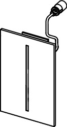 TECE 9242086 TECEfilo-Velvet Лицевая панель смыва для писсуара, материал пластик FENIX NTM®, цвет серый-камень Grigio Efeso