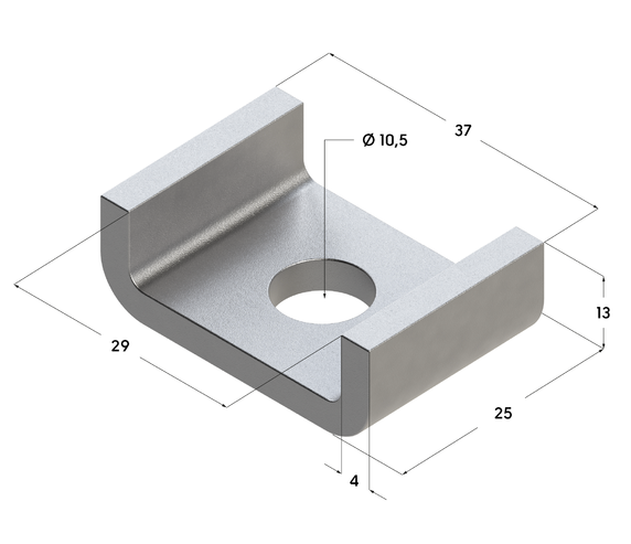 TERMOCLIP 09113001 Шайба седельная 28x25 3F 37x13x25, 4 мм