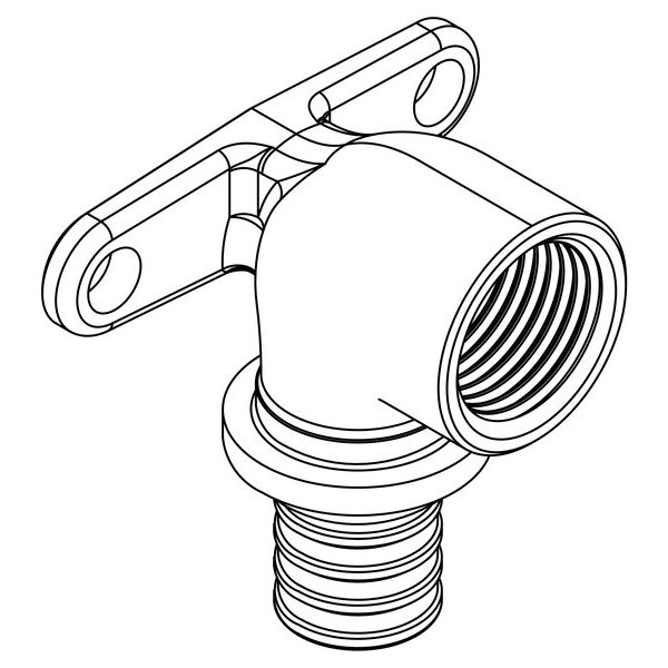 РЕХАУ 14563601001 RAUTITAN RX+ Угольник настенный с внутр. резьбой 20-Rp 3/4, бронза