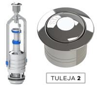 KK-POL ZSB/211/0/T/2  Сливной механизм однорежимный с stop, высота 330-420 мм