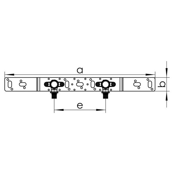 РЕХАУ 14563901001 RAUTITAN RX+ Монтажный блок для открытого монтажа O 75/150 короткого, бронза