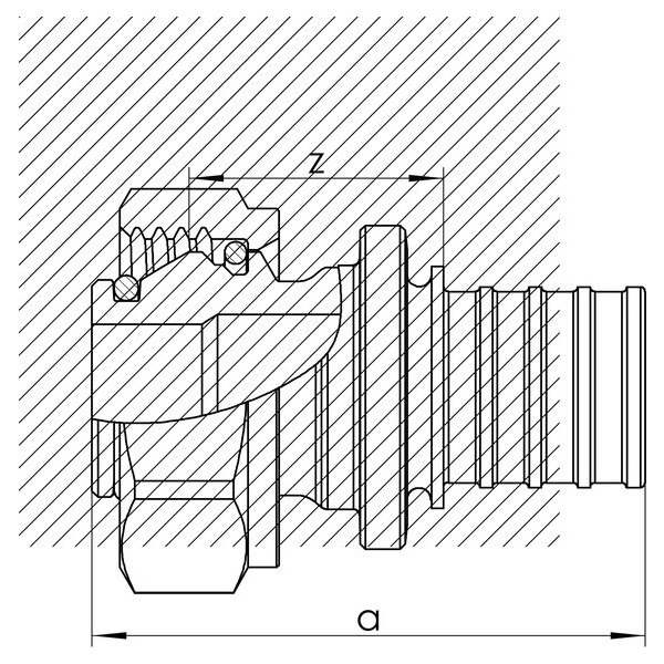 РЕХАУ 11691761001 RAUTITAN Переходник на евроконус 20-G 3/4 EK, никелированная латунь