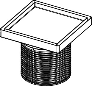 TECE 3660011 TECEdrainpoint S Основа для плитки S "plate", 150 мм, нержавеющая сталь, в стальной рамке, с монтажным элементом