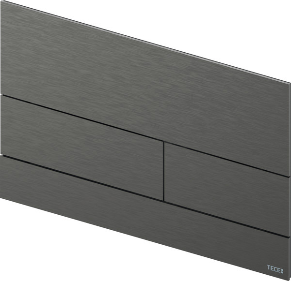 TECE 9240836 TECEsquare II Металлическая панель смыва унитаза для системы с двойным смывом, цвет сатин, черный хром hansgrohe/AXOR