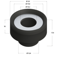 TERMOCLIP 09125001 Виброгаситель D23 с шайбой 1,2F 25x17,4x25, мм