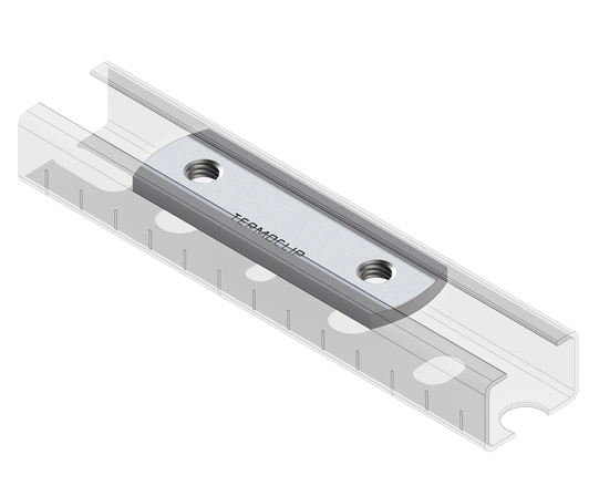 TERMOCLIP 09109001 Гайка профиля двойная 28 4F2 23x4x74, 4 мм