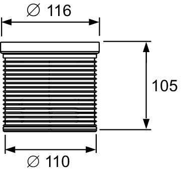 TECE 3660006 TECEdrainpoint S Удлинитель, без фланца