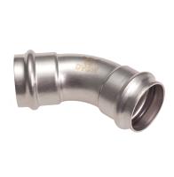 CONEX BANNINGER PS50410150000 >B< Press Inox  Отвод 45° двухраструбный  15x15