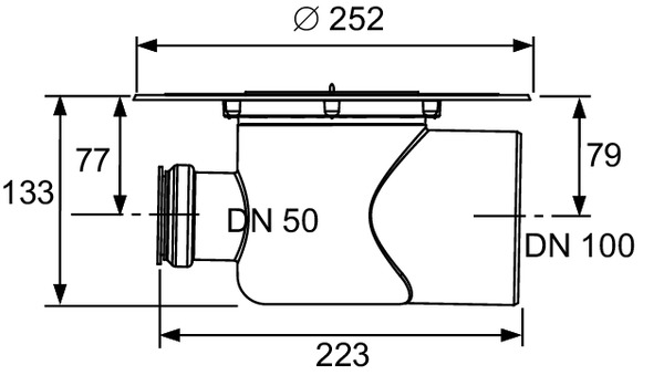 TECE 3607500 TECEdrainpoint S Сифон DN 100, с универсальным фланцем Seal System