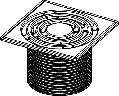 TECE 3660004 TECEdrainpoint S Декоративная решетка, 150 мм, в стальной рамке, с монтажным элементом