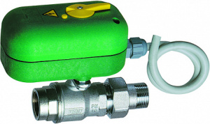 Кран шаровой 2-х ход., с сервоприводом., 3/4", НР-ВР, зонный, 220 В, с ручной деблокировкой FAR