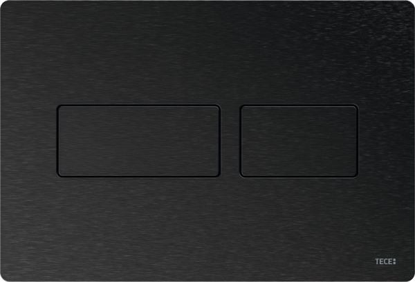 TECE 9240447 TECEsolid Панель смыва с двойной системой смыва для унитаза, цвет панели графит, цвет клавиш графит, материал нержавеющая сталь брашированная