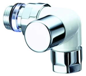 Вентиль запорный трехосевой левосторонний TOPline, 1/2" гайка М24х19(бел/серебро)